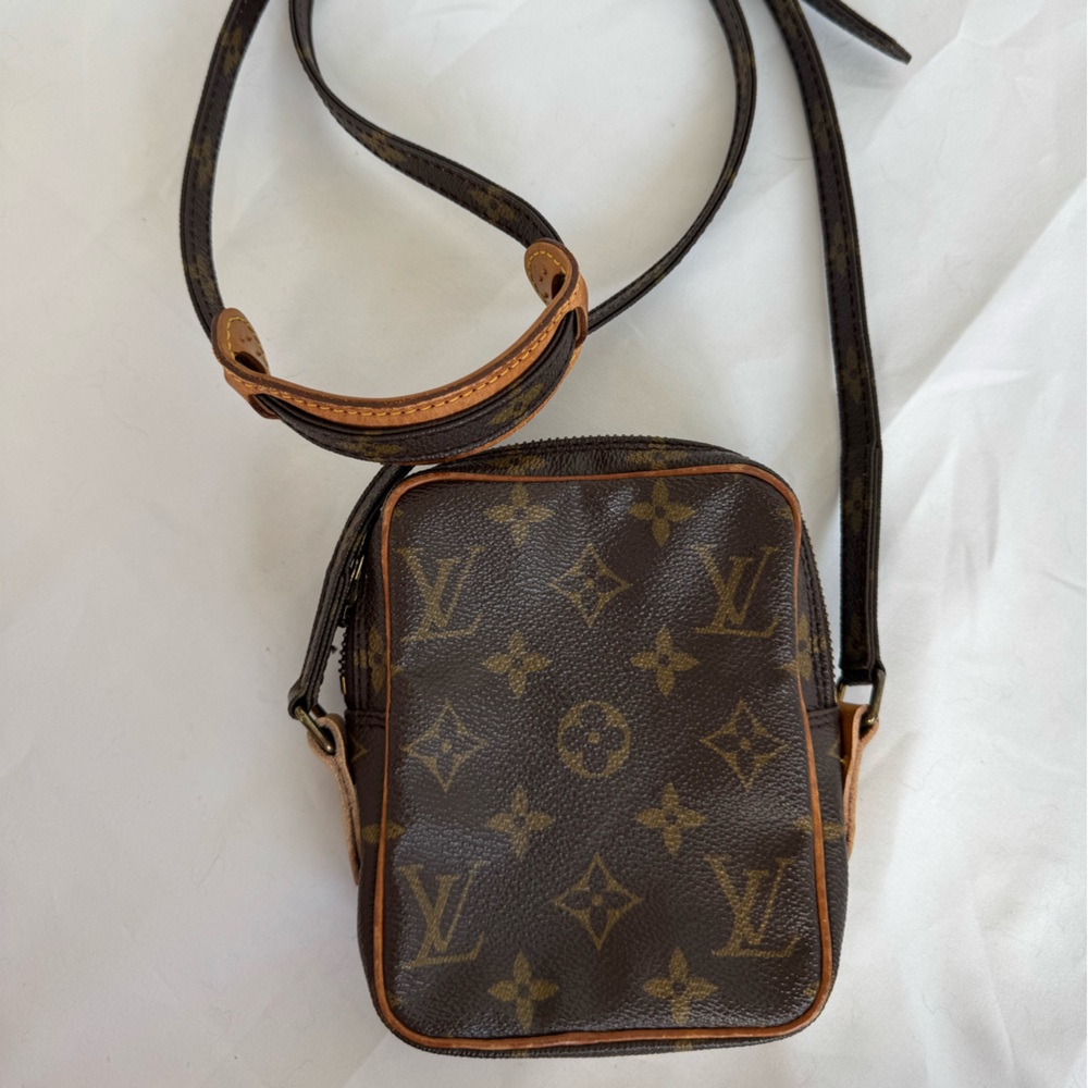 authentic pre-owned Louis Vuitton Monogram Mini Danube crossbody bag